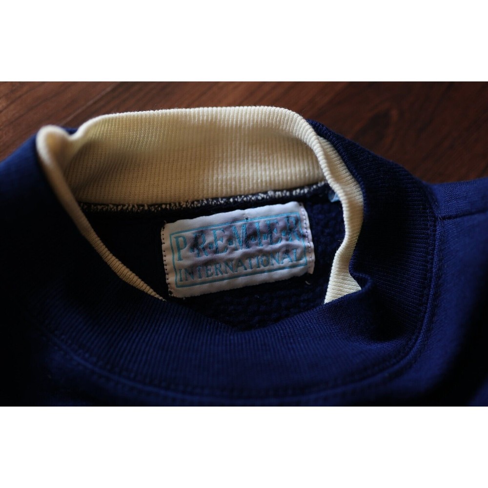 Vintage Premier International Woman's Elk/ Bear Patches Blue Sweater S - Picture 10 of 14